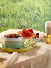 Молочный миски, Тарелки, Стаканы, Набры столовых приборов (Вилки, Ложки, Ножи) Икеа Калас 0+ KALAS