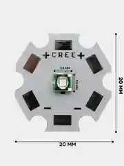 Мощный светодиод CREE на плате STAR Ультрафиолетовый 3W 3,2-3,6V, 600-700mA 20-40Lm, 395nm