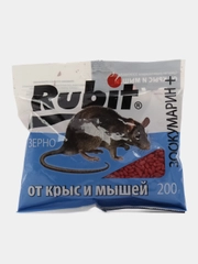 Зерно от мышей и крыс "Рубит Зоокумарин+" 200г