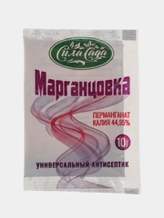 Марганцовка (перманганат калия) 10г.  (KMnO4-44,9%)