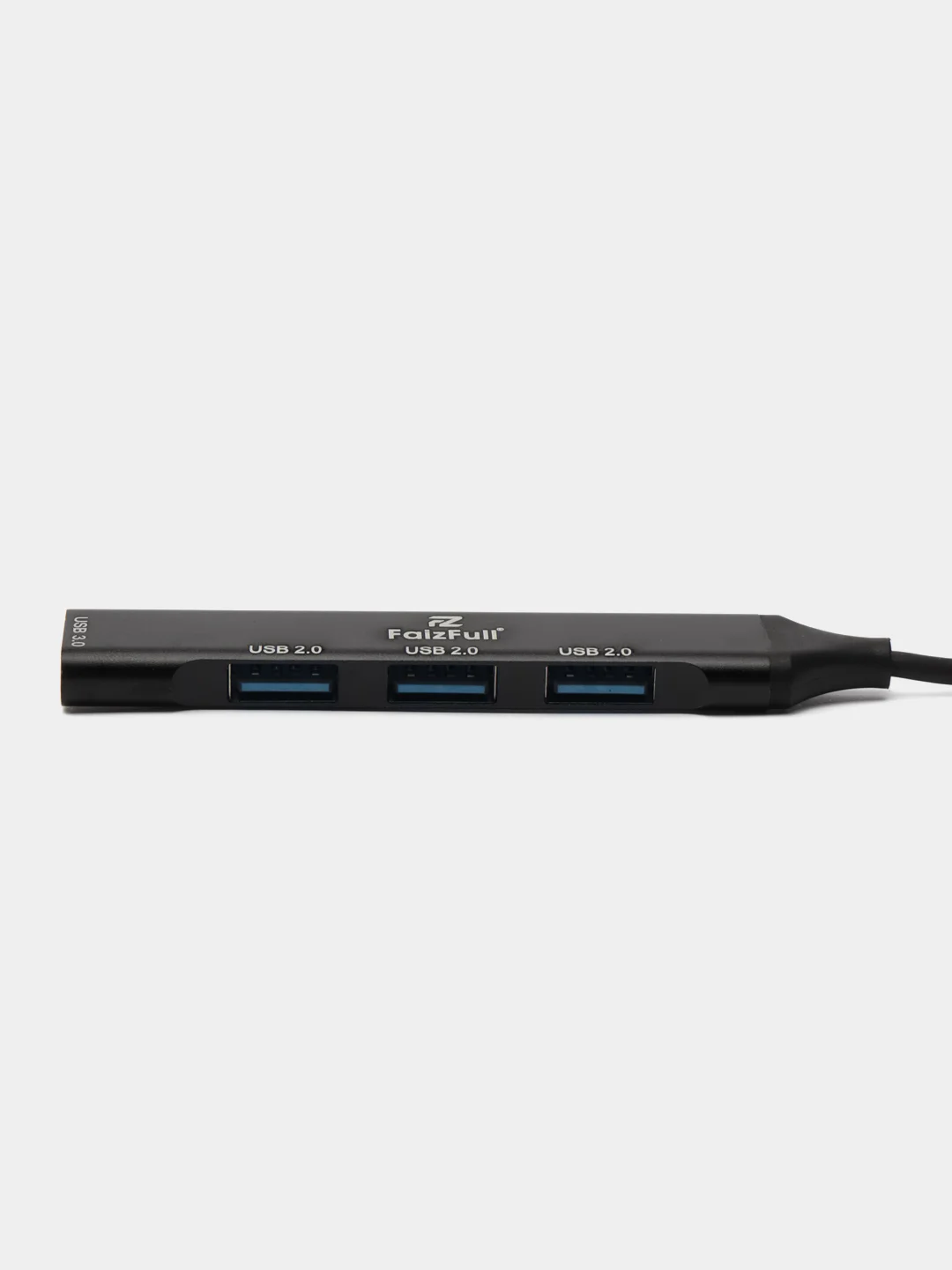 Переходник USB-хаб, стальной корпус, с Type-C адаптером