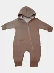 Шоколадный комбинезон для новорожденных с начесом