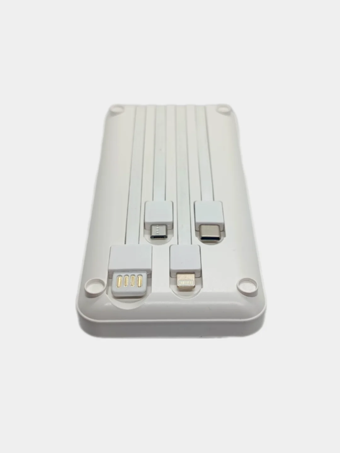 Белый внешний аккумулятор, Power bank на 20000mAh, с функцией держателя телефона