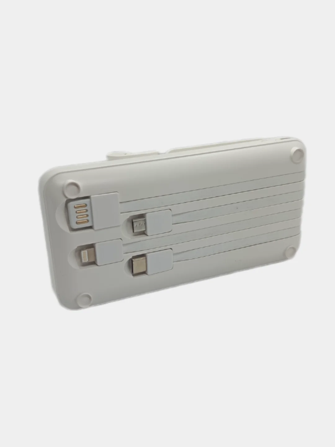 Белый внешний аккумулятор, Power bank на 20000mAh, с функцией держателя телефона