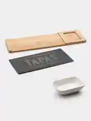 Набор для сервировки APOLLO "Tapas", доска сервировочная 20x10 см, соусник 10х7х3 см