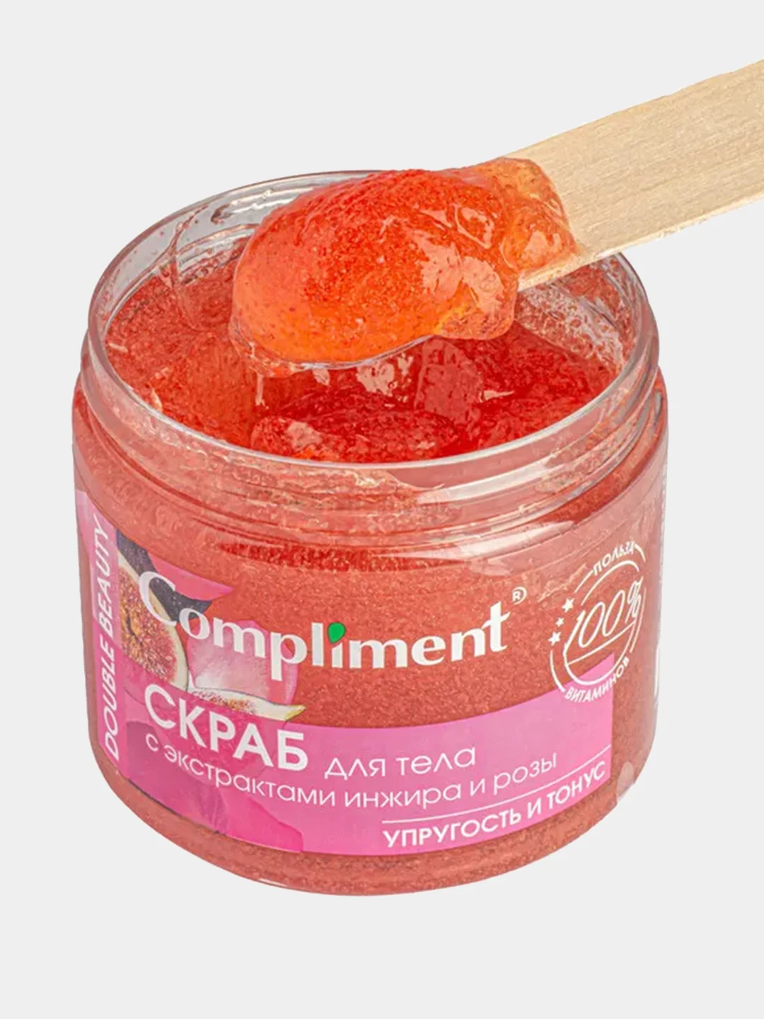 Скраб для тела Compliment "Упругость и тонус", с экстрактами инжира и розы, 400 мл