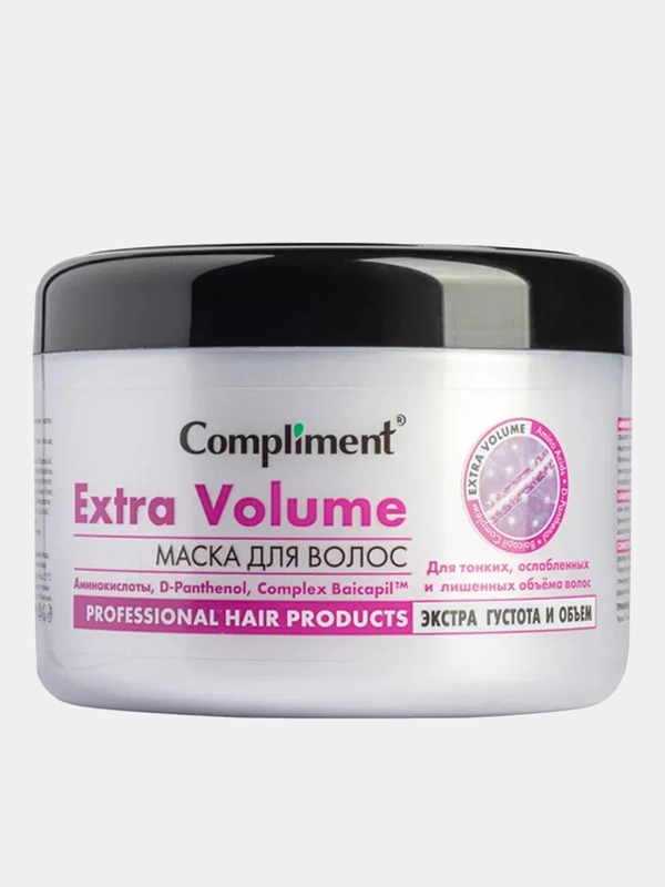 Маска для волос Compliment Extra Volume D-panthenol, с аминокислотами, 500 мл