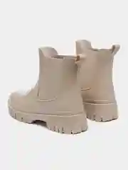 Бежевый сапоги резиновые, женские, однотонные, челси