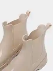 Бежевый сапоги резиновые, женские, однотонные, челси