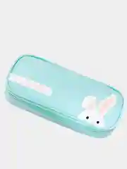 Голубой пенал школьный, канцелярский, на замке