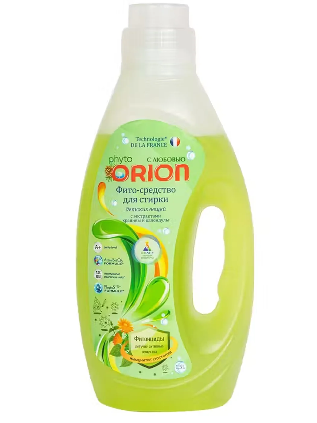 Фито-гель для стирки детских вещей "Крапива и календула", ORION, 1500 мл