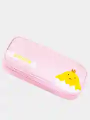 Розовый пенал школьный, канцелярский, на замке