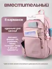 Карамельный рюкзак школьный для девочки, портфель, ранец в школу + брелок в комплекте