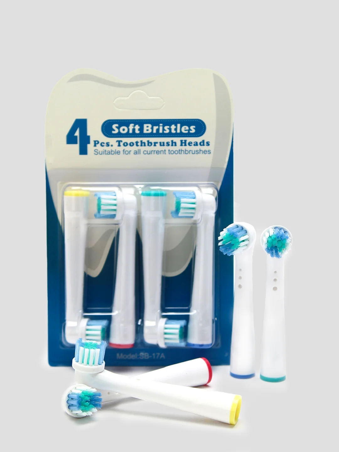 Синий насадки для электрической зубной щетки Oral B Braun, CS MEDICA 485, B.Well 810, 820 и др