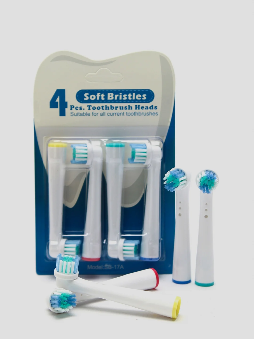 Синий насадки для электрической зубной щетки Oral B Braun, CS MEDICA 485, B.Well 810, 820 и др