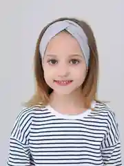 Серый повязка для девочки 5-14  лет.  Повязка демисезонная . Повязка трикотажная