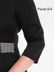 Черный платье женское с плиссировкой, большой размер
