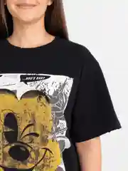 Черный женская футболка оверсайз