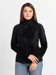 Черный свитер женский кашемир пушистый