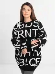 Свитер оверсайз удлиненный вязаный