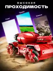 Красный игрушка на пульте управления "Танк"
