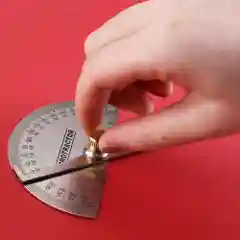 Транспортир DEKO DKM198, с линейкой, из нержавеющей стали, 198 мм