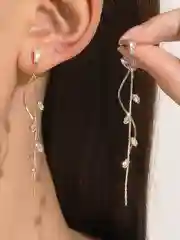 Золотой серьги длинные