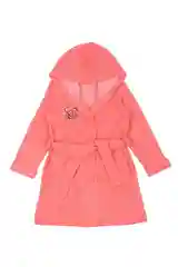 Кораллово-розовый халат для девочки махровый 3-6 лет (рост 98-116 см)