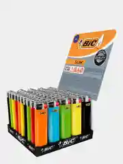 Зажигалка карманная, газовая, кремниевая, цветная, нерегулируемая, BIC J3 Slim, уп 50 шт