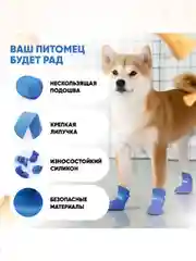 Синий обувь для собак