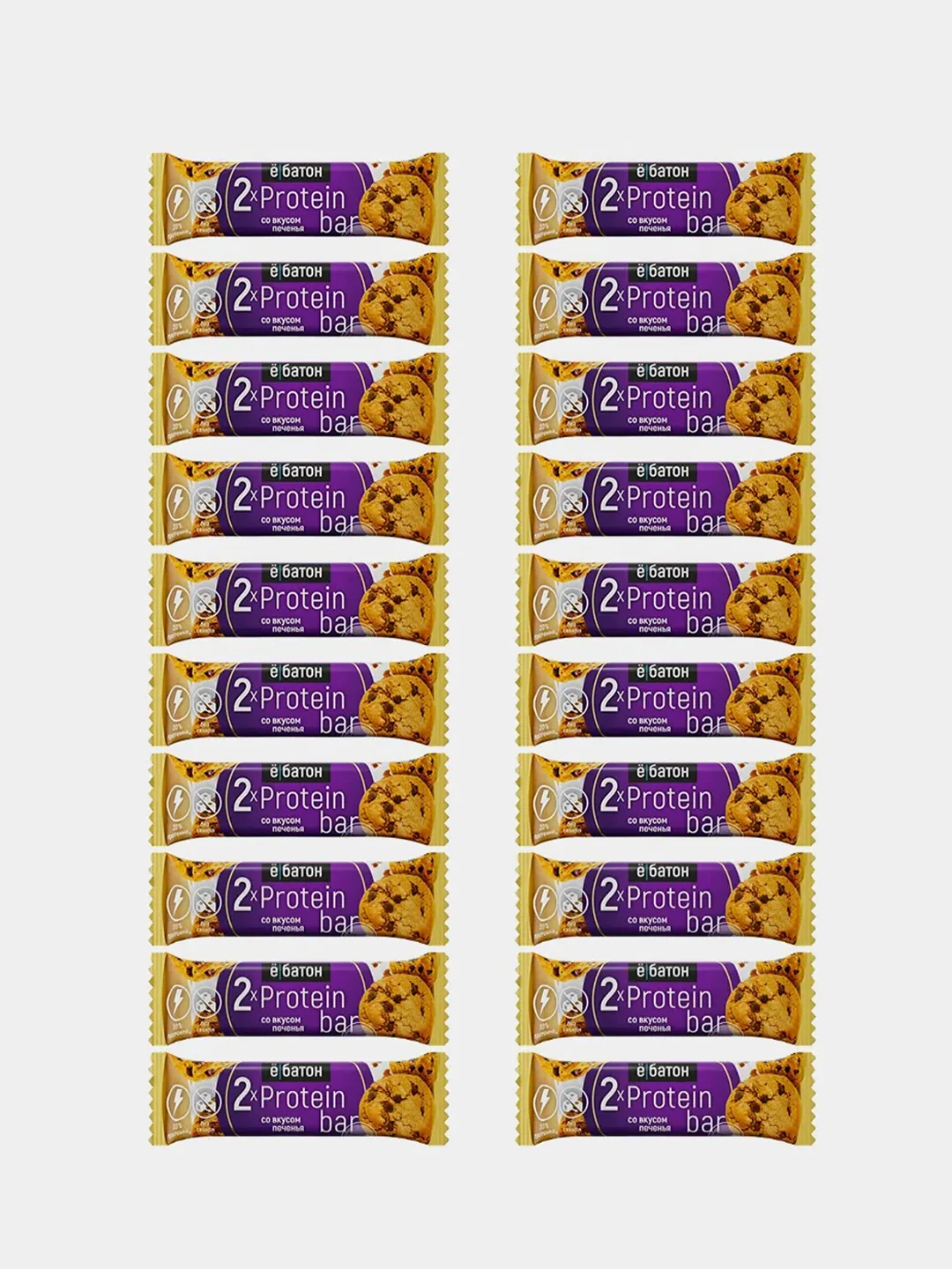 Батончик Protein bar Ёбатон, со вкусом печенья, 2 штуки по 25 г
