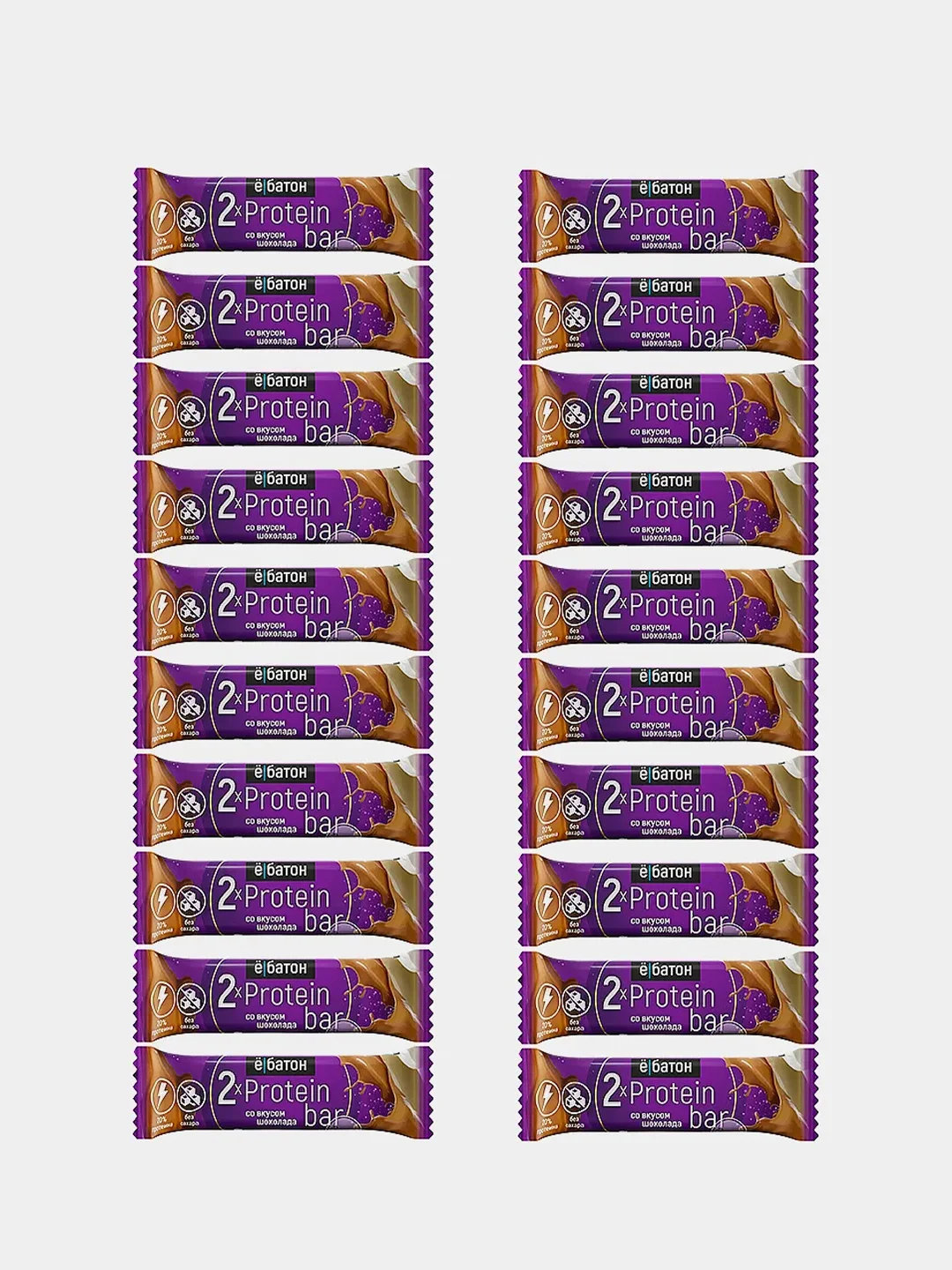 Батончик Protein bar со вкусом шоколада Ёбатон, 2 штуки по 25 г
