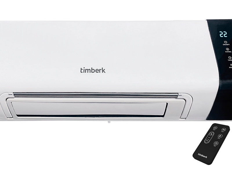 Электрический настенный тепловентилятор Timberk T-FH2-B10MC-W, 2000Вт, белый