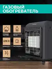 Газовый керамический обогреватель Timberk TGH 4200 SM1, черный