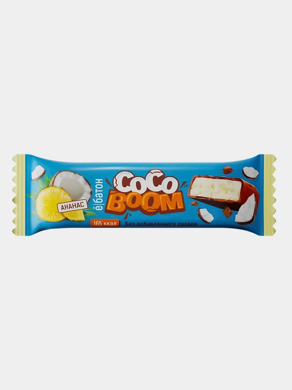 Батончик Coco Boom Ёбатон, Ананас, 40 г