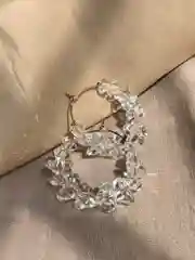 Серьги кольца с кристаллами