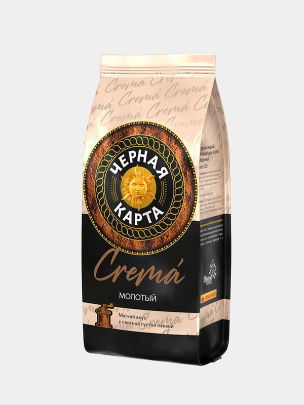 Кофе молотый Черная Карта Crema, 200 г
