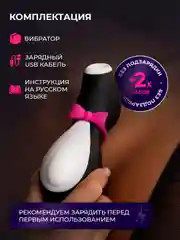 Вибратор вакуумно-волновой стимулятор пингвин, вибратор для женщин 18+