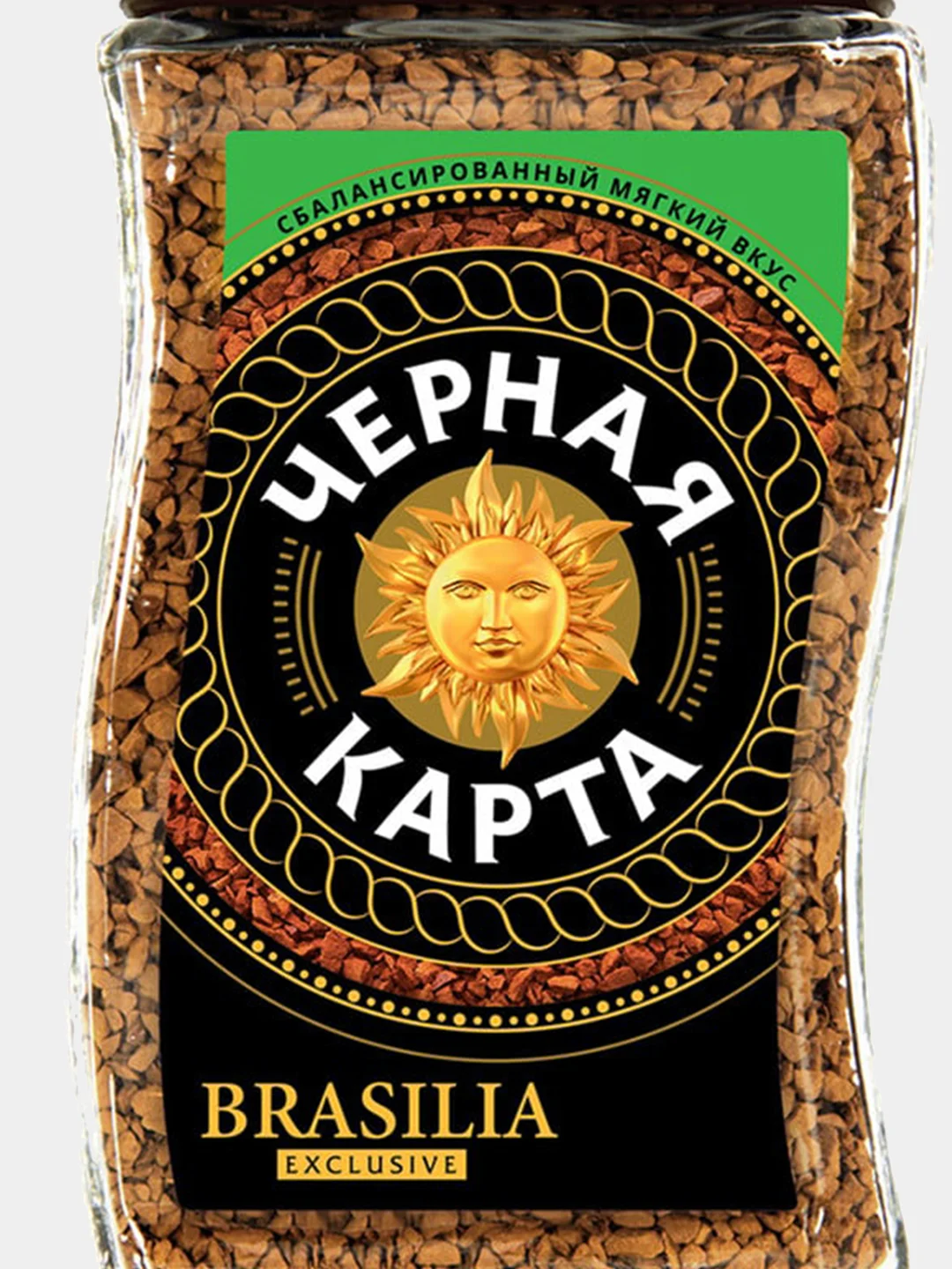 Кофе растворимый Черная Карта Exclusive Brasilia, 95 г