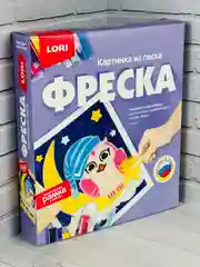 Фреска из цветного песка Картина в рамке Аппликация песком Совушка Сова Филин Совенок Лори