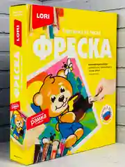 Картина из цветного песка Детское творчество фреска для росписи Мишка сладкоежка Лори Lori
