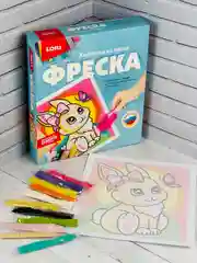 Фреска детская Картина из цветного песка Зайка Зайчик зайчонок заяц Аппликация Лори Lori