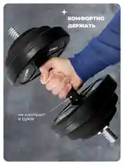 Гантели разборные, PROIRON, обрезиненные, 2 шт по 10 кг, черный
