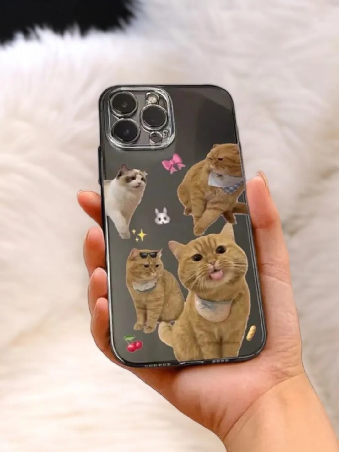 Рыжий чехол для iPhone 11 12 13 14 15 Pro Max 7 8 XR X XS Plus с принтом айфон прозрачный коты