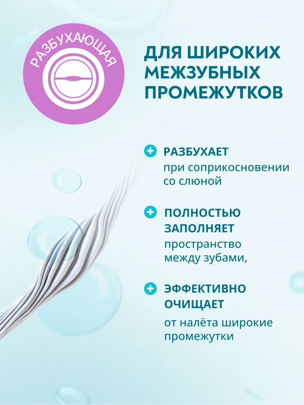Зубная нить PRESIDENT Expanding, разбухающая, 20 м