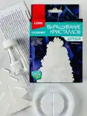 Выращивание кристаллов для детей коралл белая новогодняя елочка химические опыты новый год