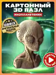Картонный 3D конструктор интерьерный QBRIX