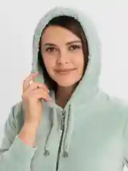 Бирюзовый женский мягкий спортивный костюм велюровый, двойка на молнии укороченный