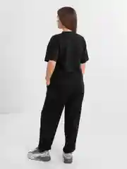 Черный костюм женский спортивный: топ и брюки