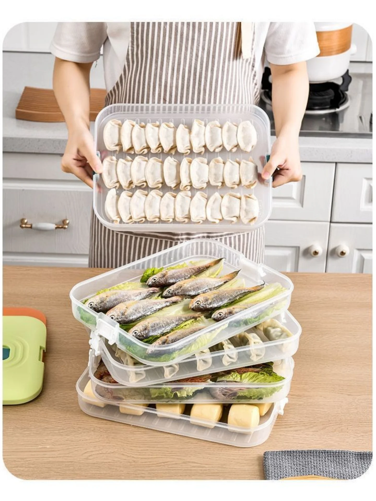 Контейнер для заморозки и хранения продуктов, 4-х ярусный